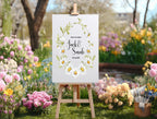 Daisy Flower Wedding Welcome Sign