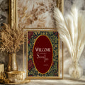 Victorian Winter Christmas Wedding Welcome Sign | Dark Romantic Floral