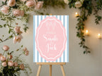 Lobster Party Wedding Welcome Sign | Pink & Blue