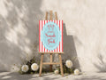 Lobster Party Wedding Welcome Sign | Red & Blue