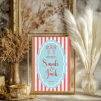 Lobster Party Wedding Welcome Sign | Red & Blue
