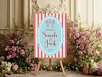 Lobster Party Wedding Welcome Sign | Red & Blue