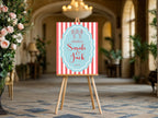 Lobster Party Wedding Welcome Sign | Red & Blue