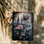 Gothic Floral Castle Welcome To Our Wedding Party Sign
