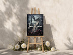 Gothic Floral Harp Welcome To Our Wedding Party Sign