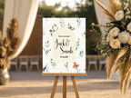 Spring Wild Flowers Wedding Welcome Sign