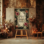 Gothic Floral Birthday Custom Sign - welcome sign design example, image 7