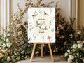 Spring Wild Flowers Wedding Welcome Sign