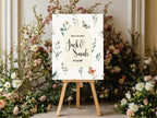 Spring Wild Flowers Wedding Welcome Sign