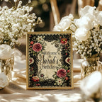 Gothic Floral Birthday Custom Sign - welcome sign design example, image 8
