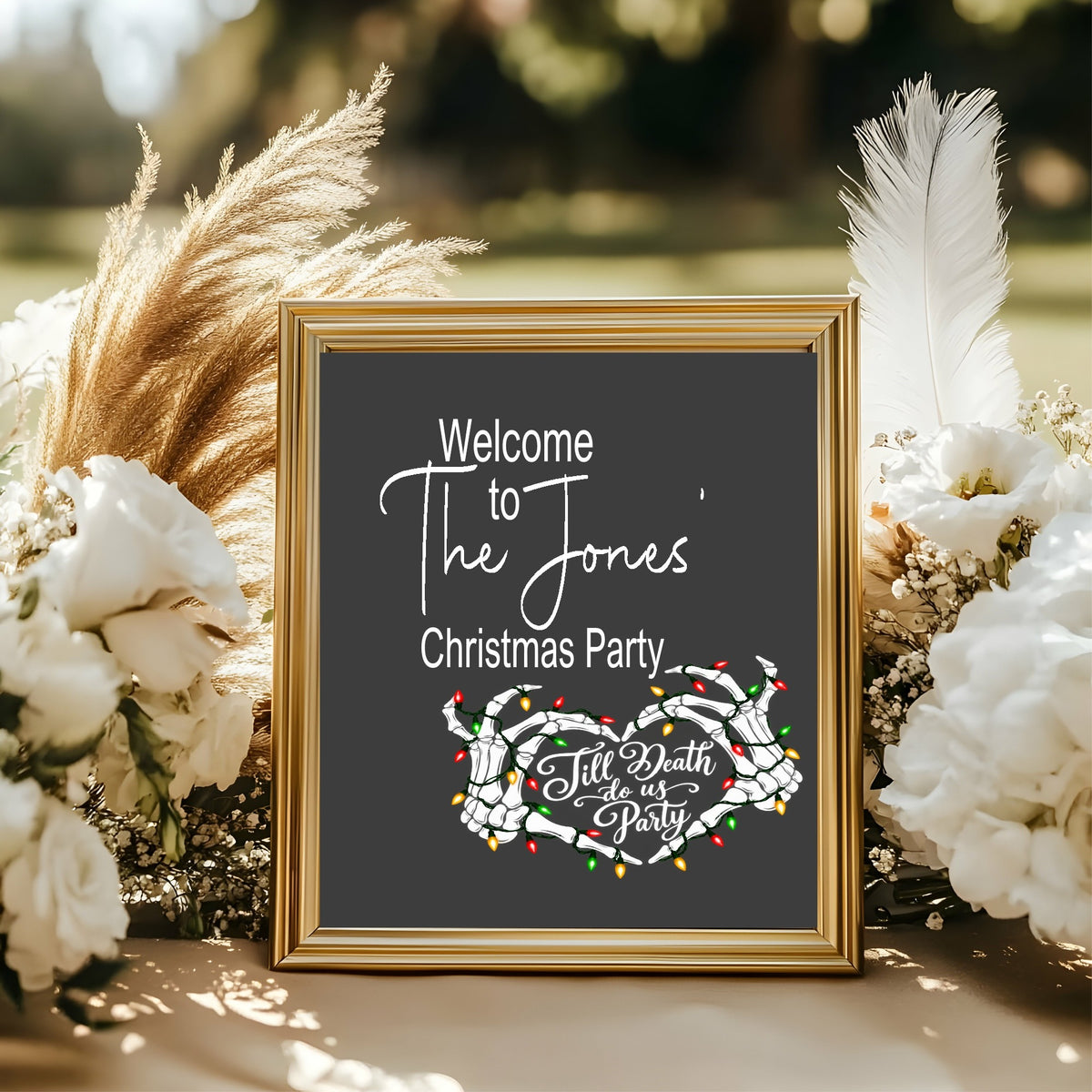 Personalised Till Death Do Us Party Christmas Party Welcome Sign welcome