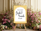 Harlequin Diamond Wedding Welcome Sign | Multiple Colour Options