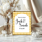 Harlequin Diamond Wedding Welcome Sign | Multiple Colour Options