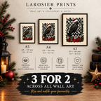 Larosier Prints A5 A4 A3 premium 300gsm wall art size guide and 3 for 2 offer