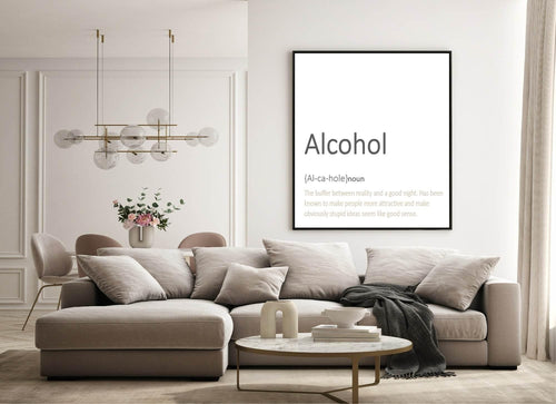 Alcohol Definition Print | Food & Drink Wall Art | - Larosier Prints