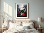 Gothic Butterfly personalised Forever wedding keepsake print, featured mock-up
