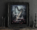 Gothic Harp personalised Forever wedding keepsake print, featured mock-up