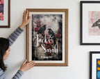 Gothic Raven personalised Forever wedding keepsake print, featured mock-up
