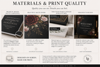 Wedding sign materials and print quality: 300gsm matte cardstock and 5mm foam board