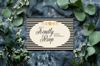 Styled Black Celestial A6 RSVP wedding card