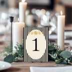 Black Celestial wedding table names and numbers