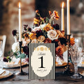 Black Celestial wedding table names and numbers
