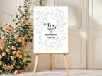 Black & White Floral Unplugged Ceremony Sign