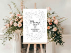 Black & White Floral Unplugged Ceremony Sign