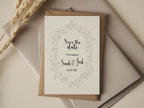 Black & White Floral Wedding Save the Date Cards | Pack of 10