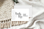 Black & White Floral Wedding RSVP Cards | Pack of 10