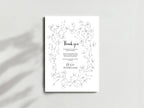 Black & White Floral Wedding Thank You Cards | Pack of 10