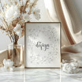 Black & White Floral Wedding Custom Wording Sign
