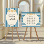 Blue Celestial Wedding Seating Plan | Personalised – 1 5 welcome & table plan