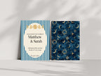 Blue Celestial Wedding Invitations – wedding invitation design, image 2