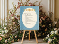 Blue Celestial Wedding Order of Service Sign – 18. Order of service 2