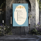Blue Celestial Wedding Order of Service Sign – 18. Order of service