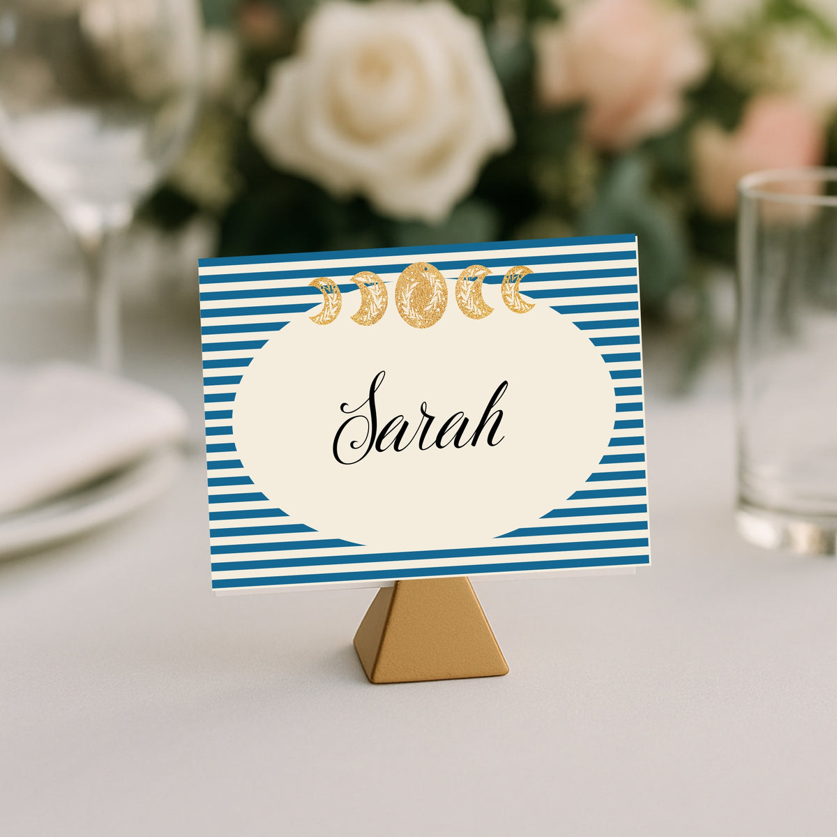 Blue Celestial Wedding Place Cards | Pack of 10 – 20. Place card 2