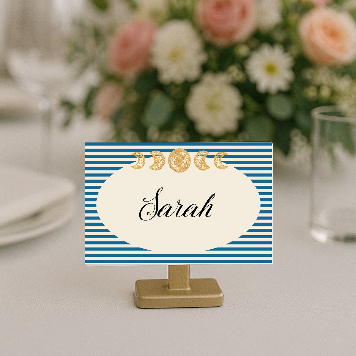 Blue Celestial Wedding Place Cards | Pack of 10 – 20. Place card