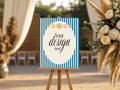 Personalised Blue Celestial Wedding Sign | Custom Wording – 21. Custom 2