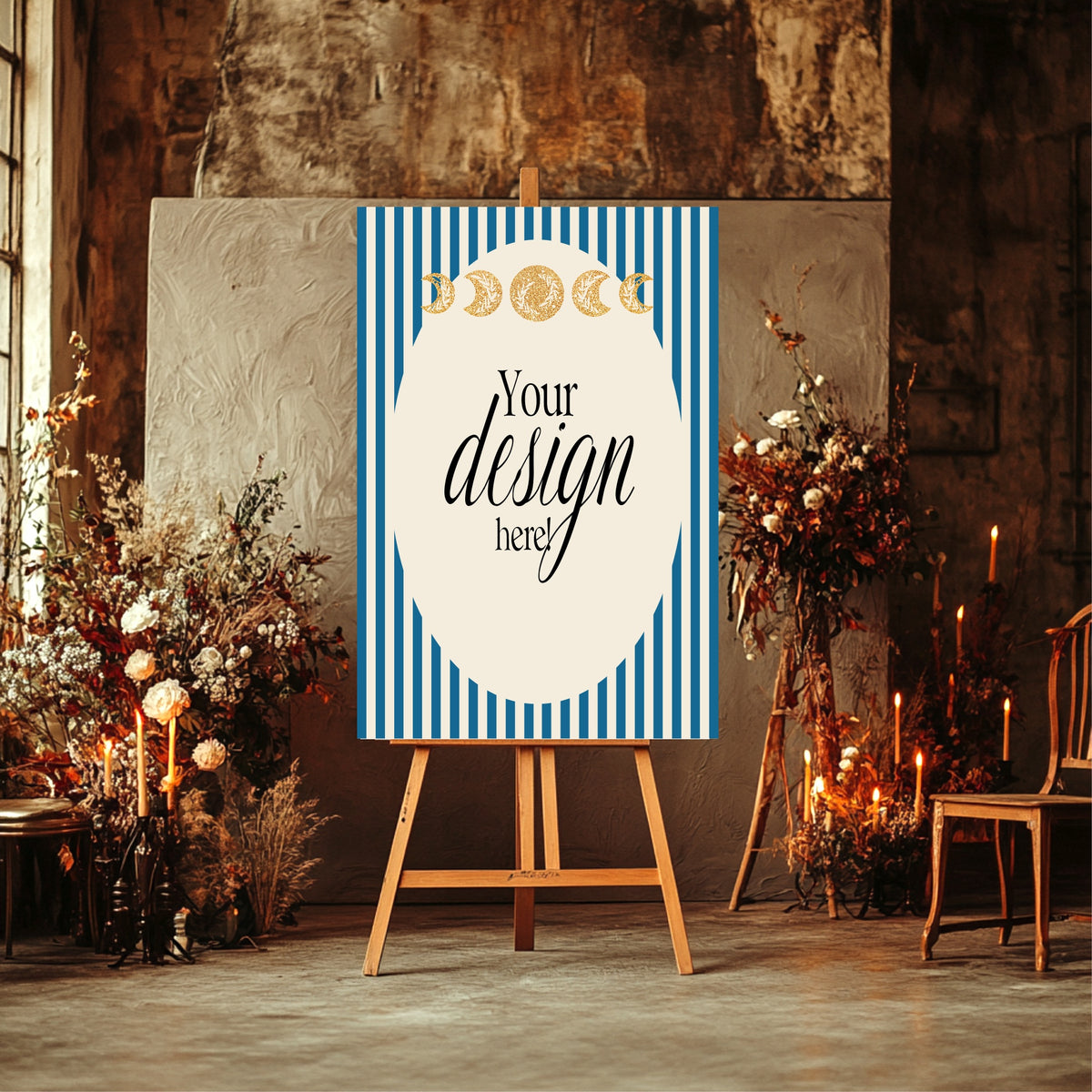 Personalised Blue Celestial Wedding Sign | Custom Wording – 21. Custom