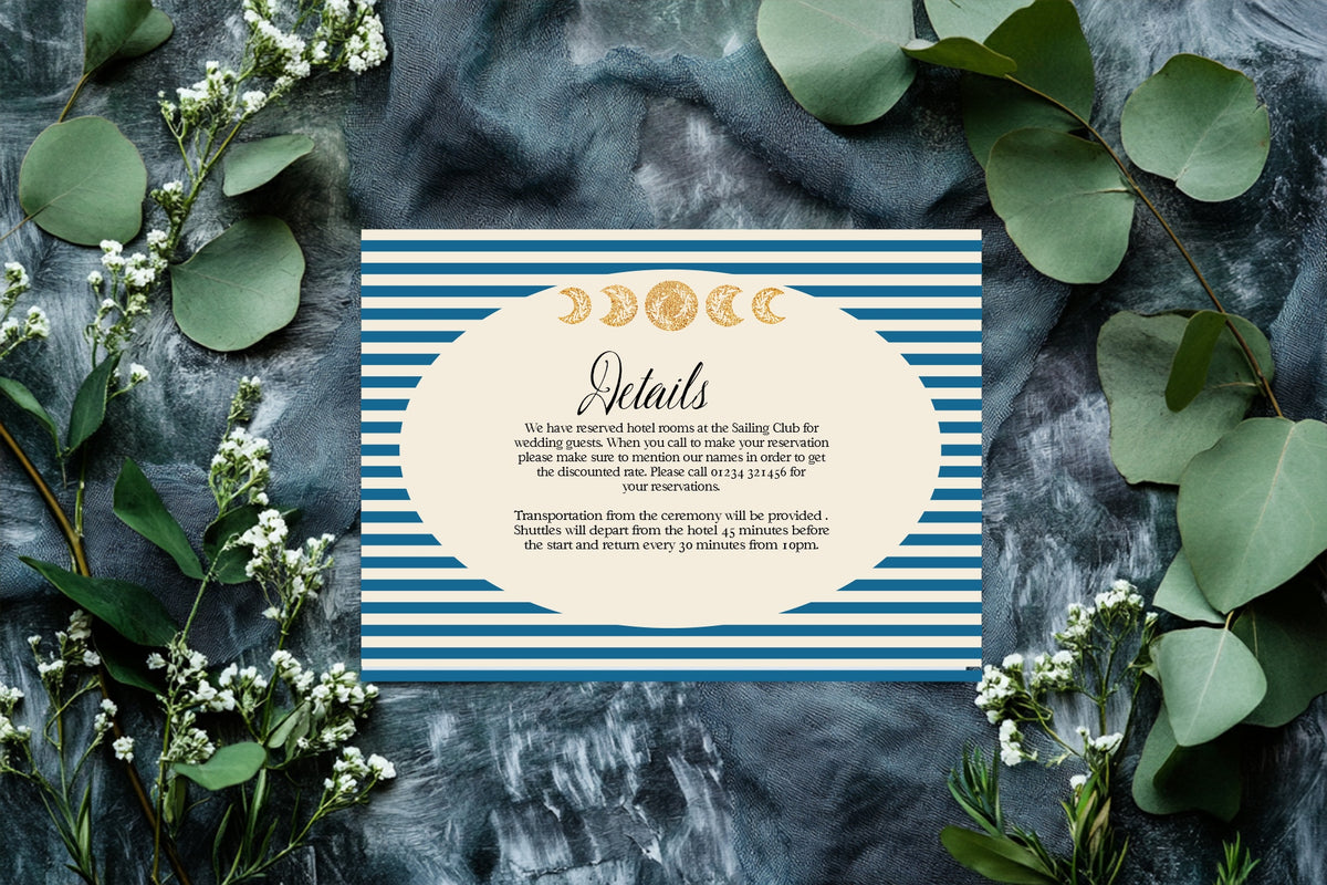 Blue Celestial Personalised Enclosure Cards | Pack of 10 | A6 or A5 – 22. Enclosure card 1