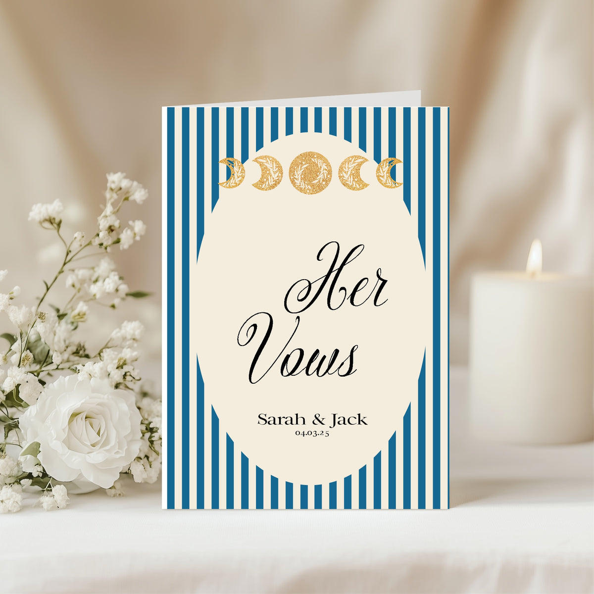 Blue Celestial Wedding Vow Books | Set of 2 – 23. Vow Books