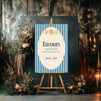 Blue Celestial Wedding Favours Sign | Personalised – 4. Favours