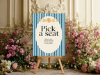 Blue Celestial Wedding Pick a Seat Sign – 6. Pick a seat