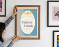 Blue Celestial Personalised Forever Wedding Keepsake Print – Forever Sign mock up 1