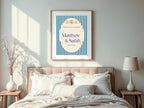Blue Celestial Personalised Forever Wedding Keepsake Print – Forever Sign mock up 4