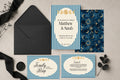 Blue Celestial Wedding Invitation Suite | RSVP & Details Cards – Invitations suite