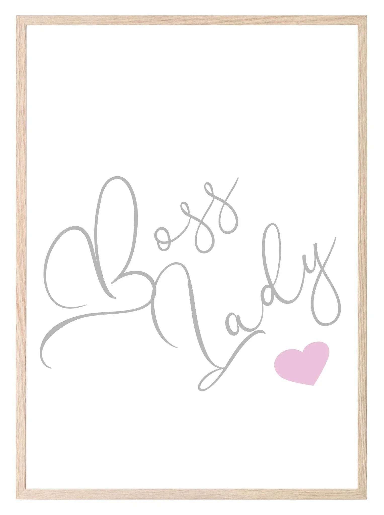 Boss Lady Print | Inspirational Women Wall Art | Customisable - Larosier Prints