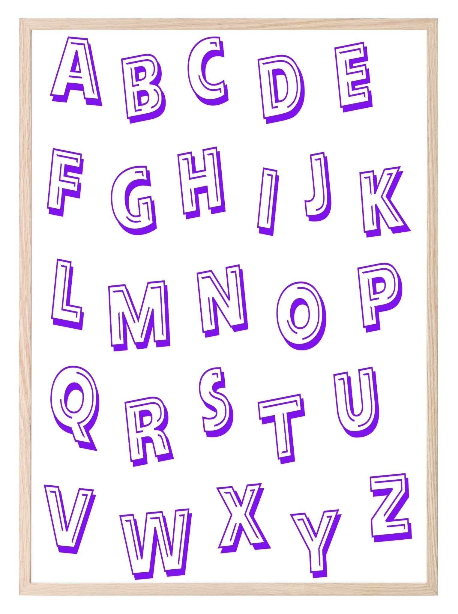 Bubble Alphabet Print | Kids Wall Art