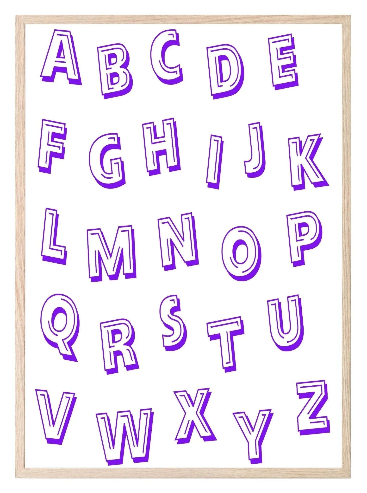 Bubble Alphabet Print | Kids Wall Art - Larosier Prints